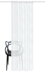 Schlaufenbandschal Pilago 85273-0101 weiss, halbtransparenter Gardinenstore aus Wirkware