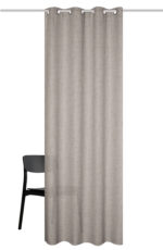 Ösenschal Linora 53921 taupe, blickdichter Dekoschal mit Leinenstruktur, unifarben, verschiedene Höhen
