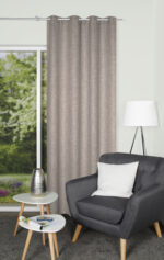 Ösenschal Linora 53921 taupe, blickdichter Dekoschal mit Leinenstruktur, unifarben, verschiedene Höhen